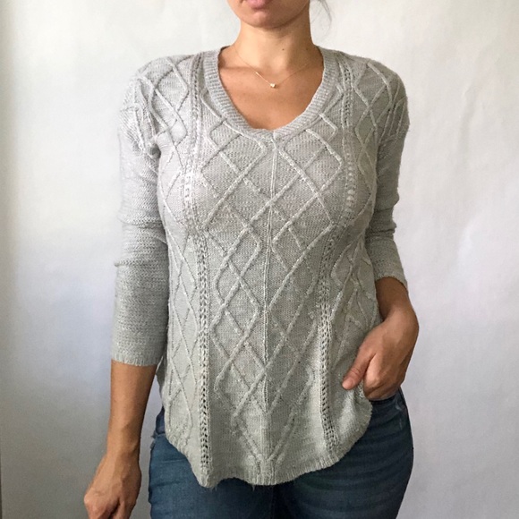 Rue21 Sweaters - Rue21 | Gray Argyle Knit Sweater Sz Med